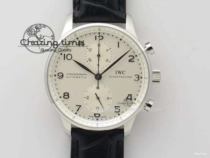 MIROTIME 0724 Timeless Portuguese Chrono IW371606 ZF 1:1 Best Edition Blue Dial on Black Leather Strap A 7099